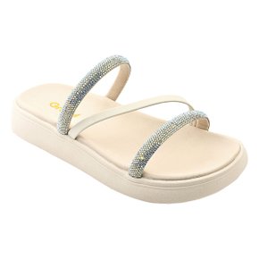 07 sandalia papete menina brilho infantil flatform grugui verao dia a dia