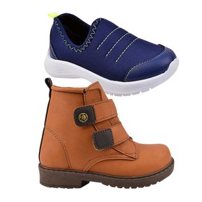 05 kit com dois pares tenis menino passeio escolar conforto grugui