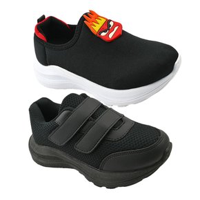 09 kit com dois pares tenis menino passeio escolar conforto grugui