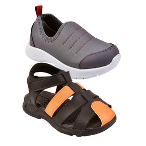 10 kit com dois pares tenis menino passeio escolar conforto grugui