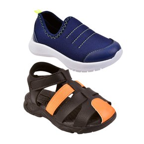 11 kit com dois pares tenis menino passeio escolar conforto grugui