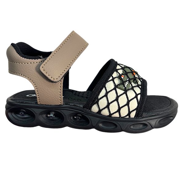 02 sandalia papete infantil masculina led luz ludica macia conforto