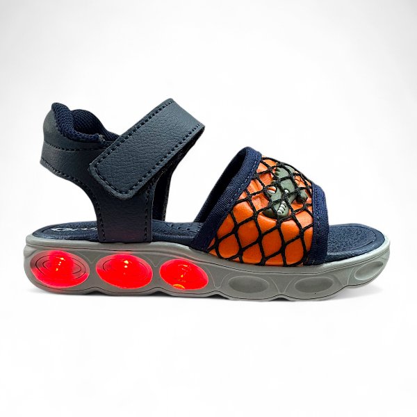 09 sandalia papete infantil masculina led luz ludica macia conforto