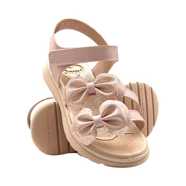 03 sandalia infantil rasteira menina baby conforto festa com fivela