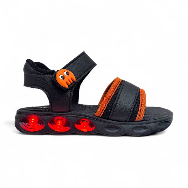 02 sandalia papete infantil masculina game pacman sola led