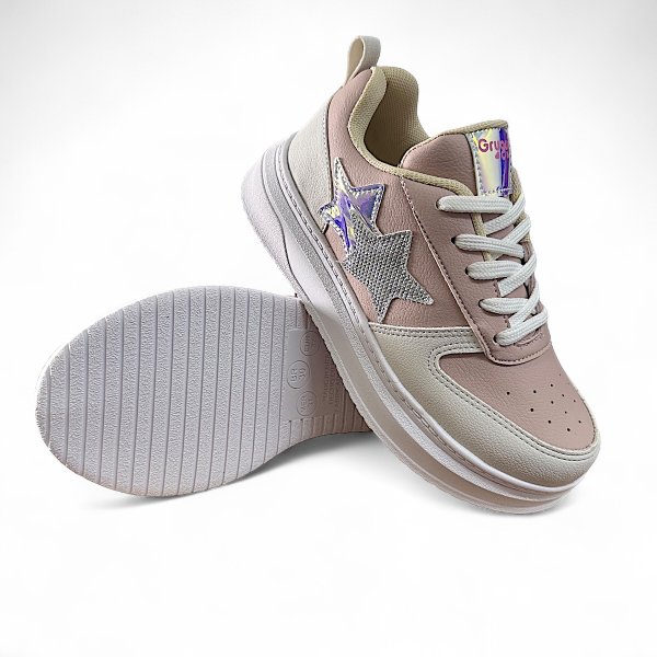 04 tenis feminino casual infantil conforto menina grugui