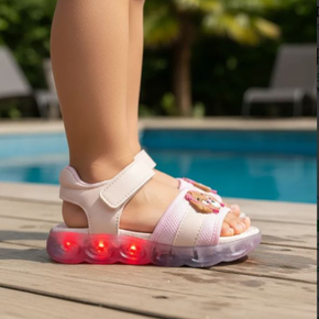 08 sandalia infantil rasteira menina baby laco conforto festa calce facil macia leve batizado