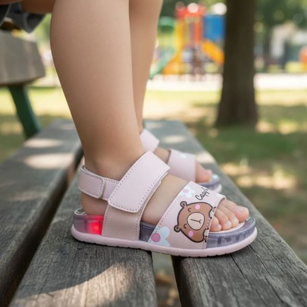 06 sandalia infantil menina modinha feminino leve confortavel dia a dia brilho passeio macia