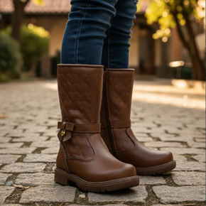 15 bota montaria infantil baby menina grugui matelasse ziper