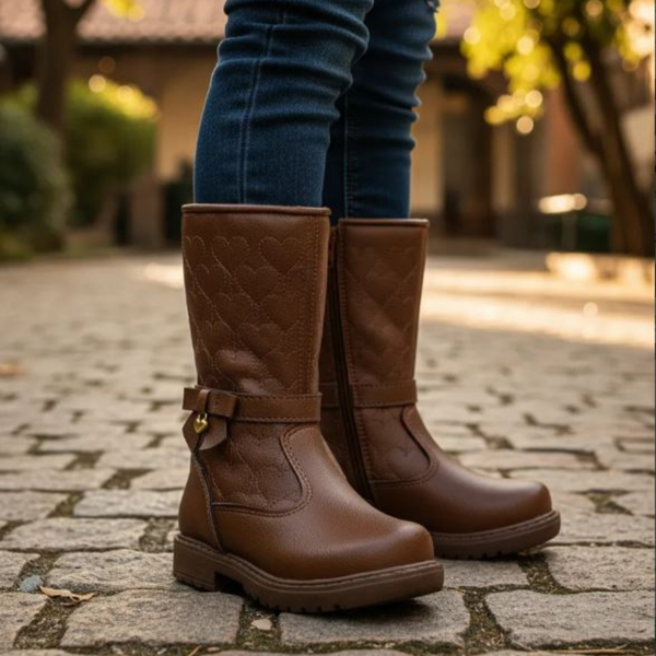 15 bota montaria infantil baby menina grugui matelasse ziper