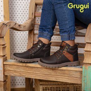 05 coturno masculino infantil cano medio grugui aventura ziper